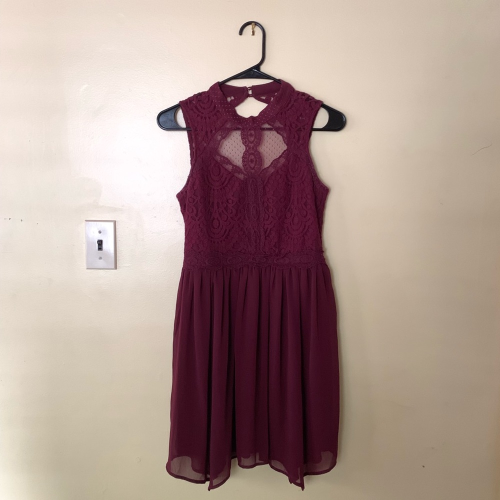 Xhilaration Red Fit and Flare Dress